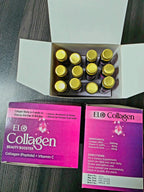 ELO Collagen Beauty Booster 5000mg Collagen Peptide | Vitamin C 80mg + Hyaluronic Acid 60mg | 12 x 30ml Liquid Collagen Shots