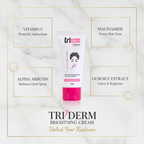 Triderm Brightening and Melasma Cream | Glycolic Acid & Alpha Arbutin