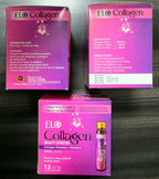 ELO Collagen Beauty Booster 5000mg Collagen Peptide | Vitamin C 80mg + Hyaluronic Acid 60mg | 12 x 30ml Liquid Collagen Shots