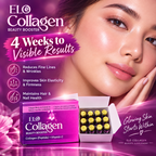 ELO Collagen Beauty Booster 5000mg Collagen Peptide | Vitamin C 80mg + Hyaluronic Acid 60mg | 12 x 30ml Liquid Collagen Shots